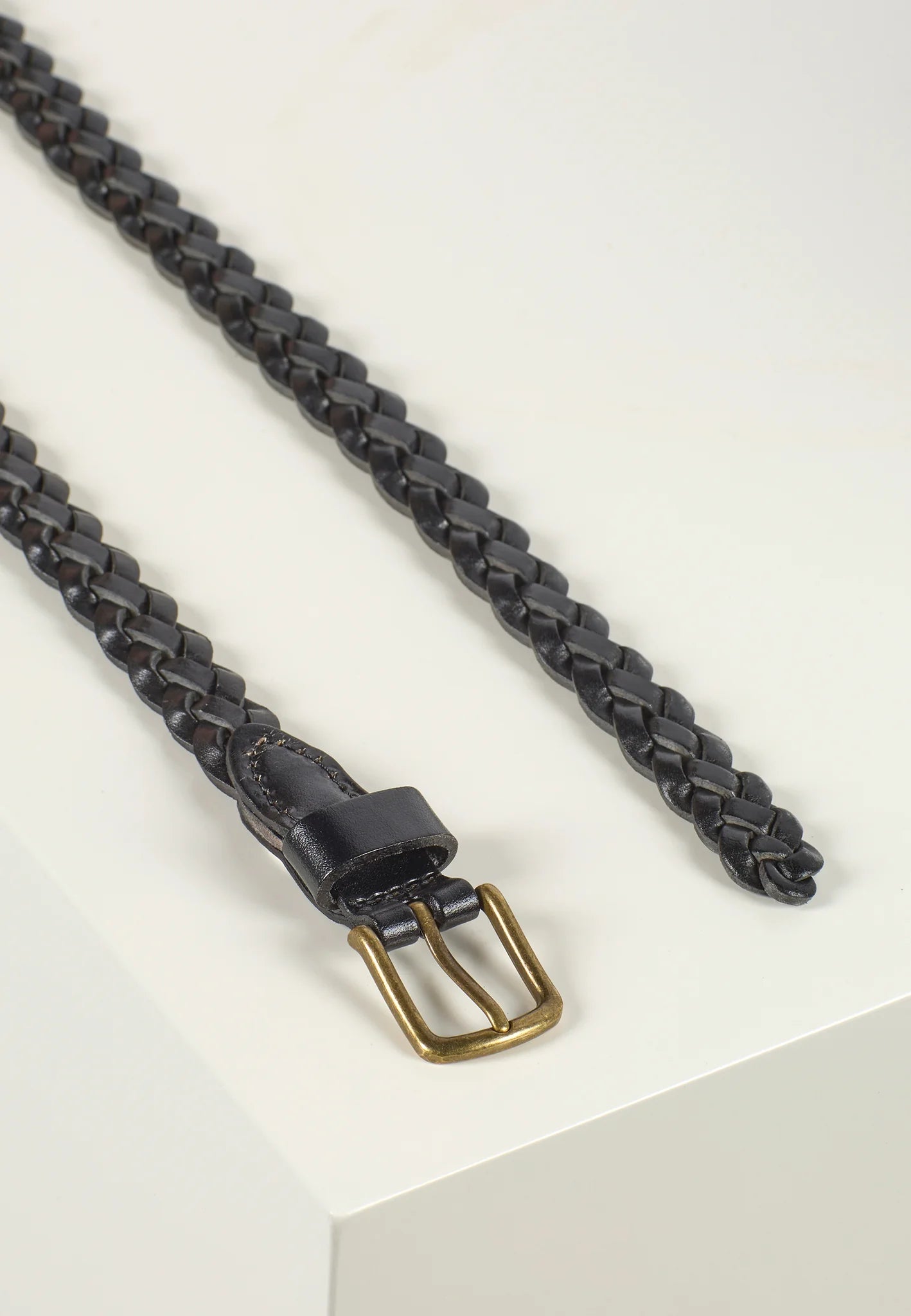 Howard Braided Leather Belt William Black