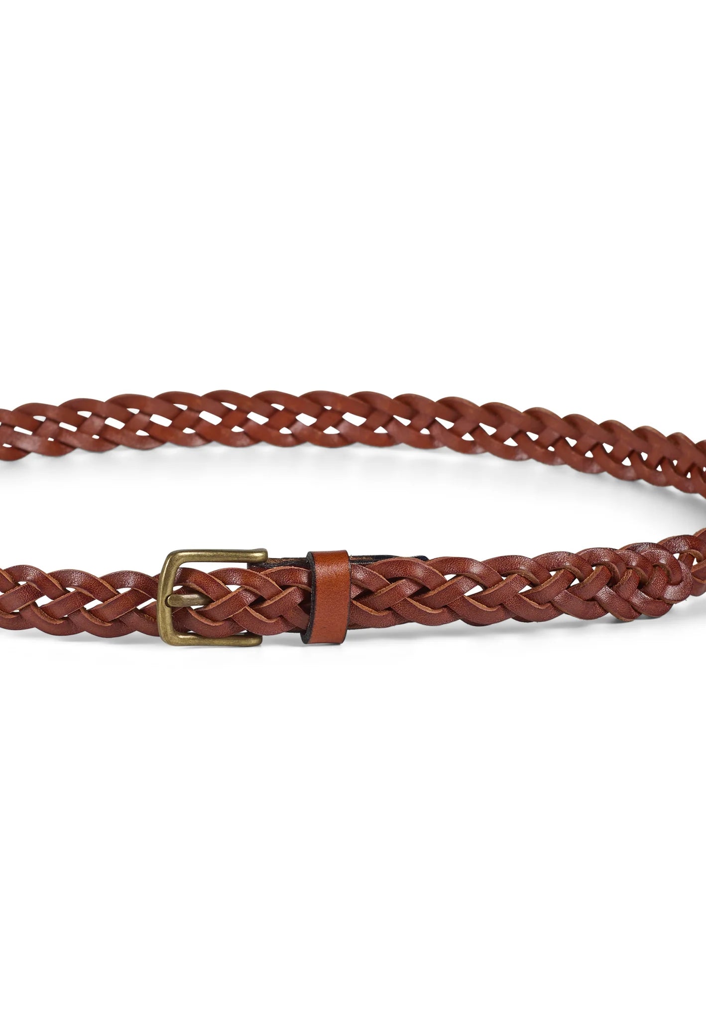 Howard Braided Leather Belt William Light Brown