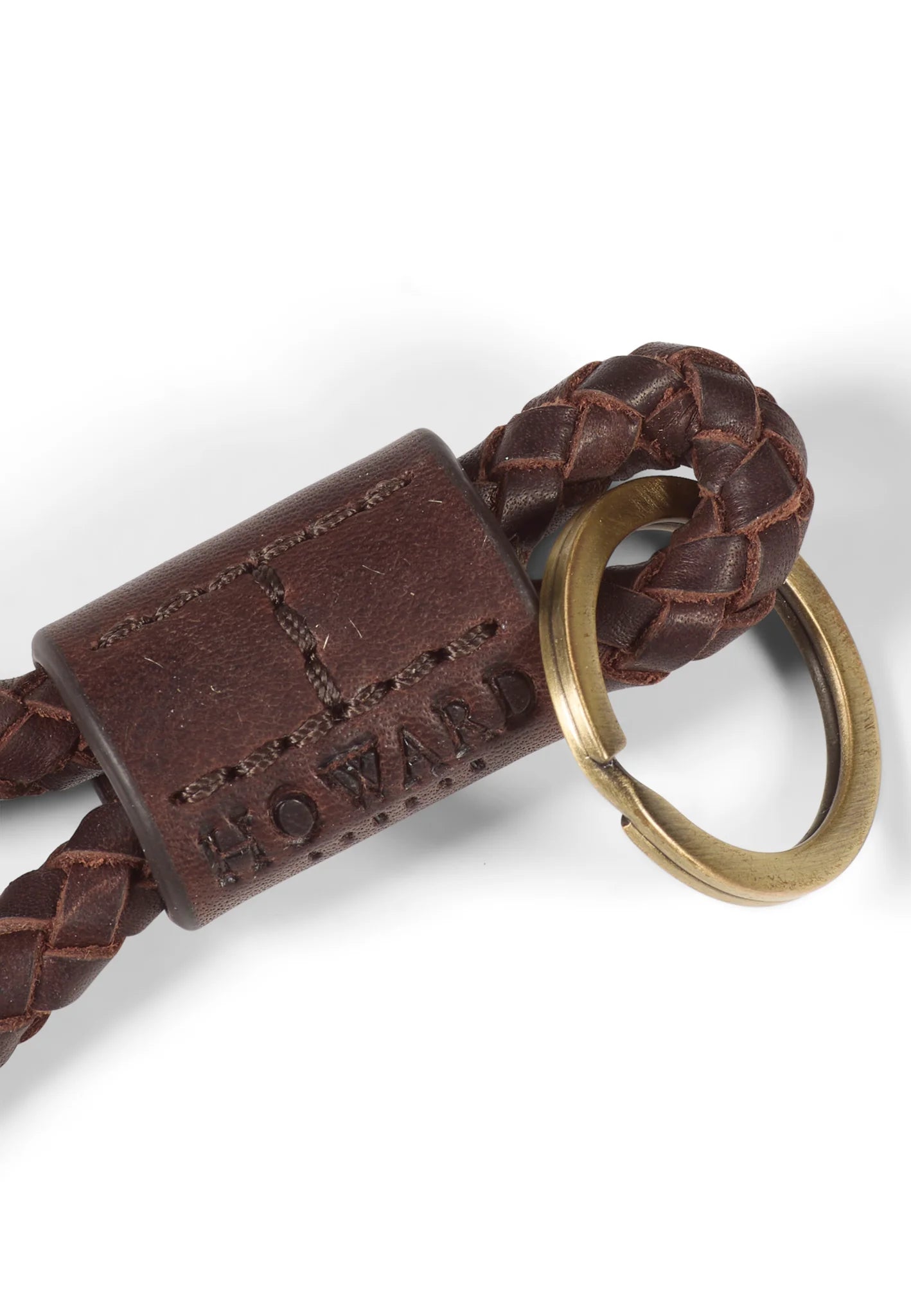 Howard Braided Keyring Dark Brown