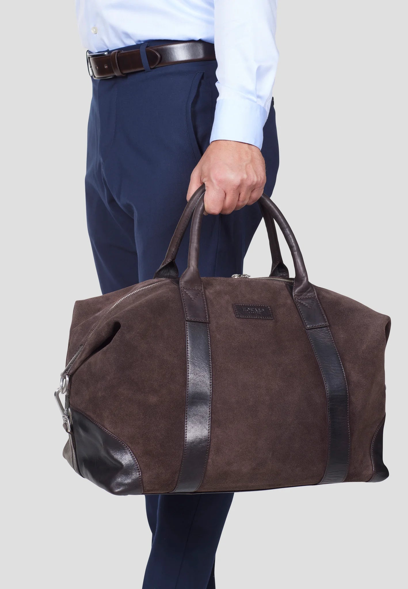 Howard Weekend Bag Steven Suede Chocolate Brown