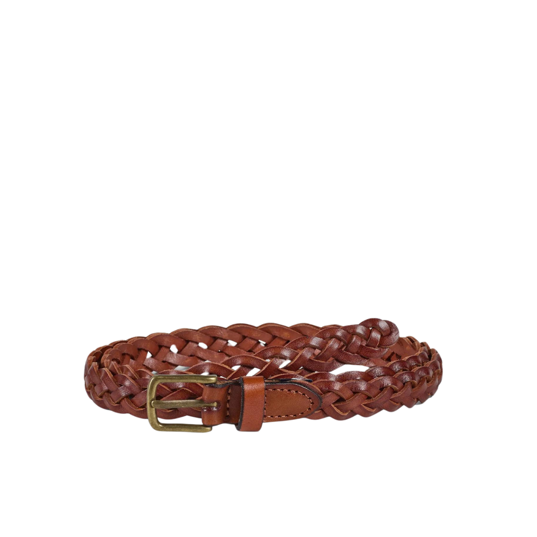 Howard Braided Leather Belt William Light Brown