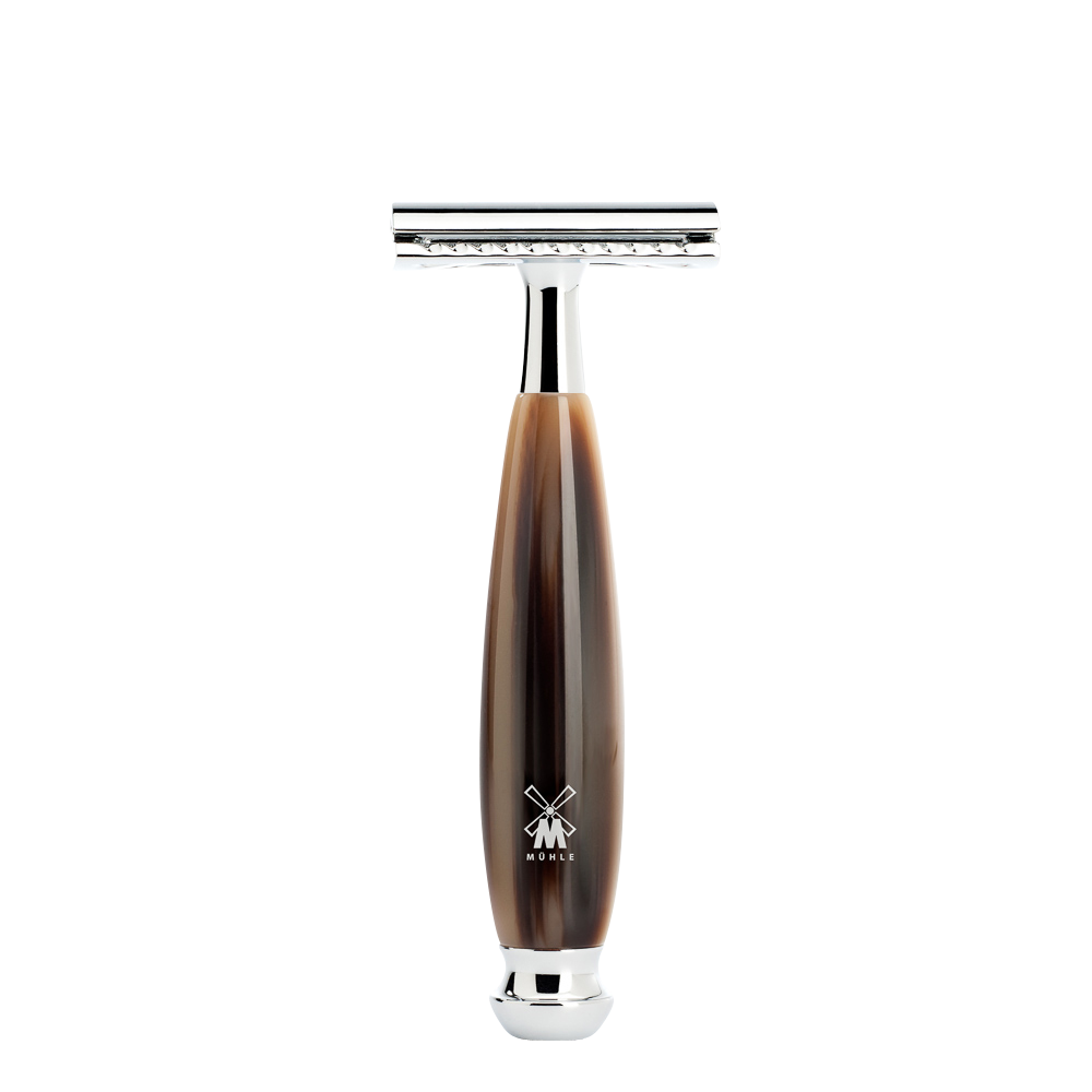 Mhüle safety razor set horn brown